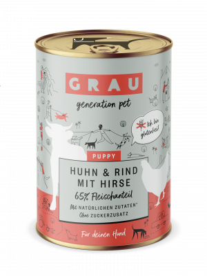 GRAU Huhn&Rind mit Hirse Puppy 6x400g Cena norādīta par 1 gb